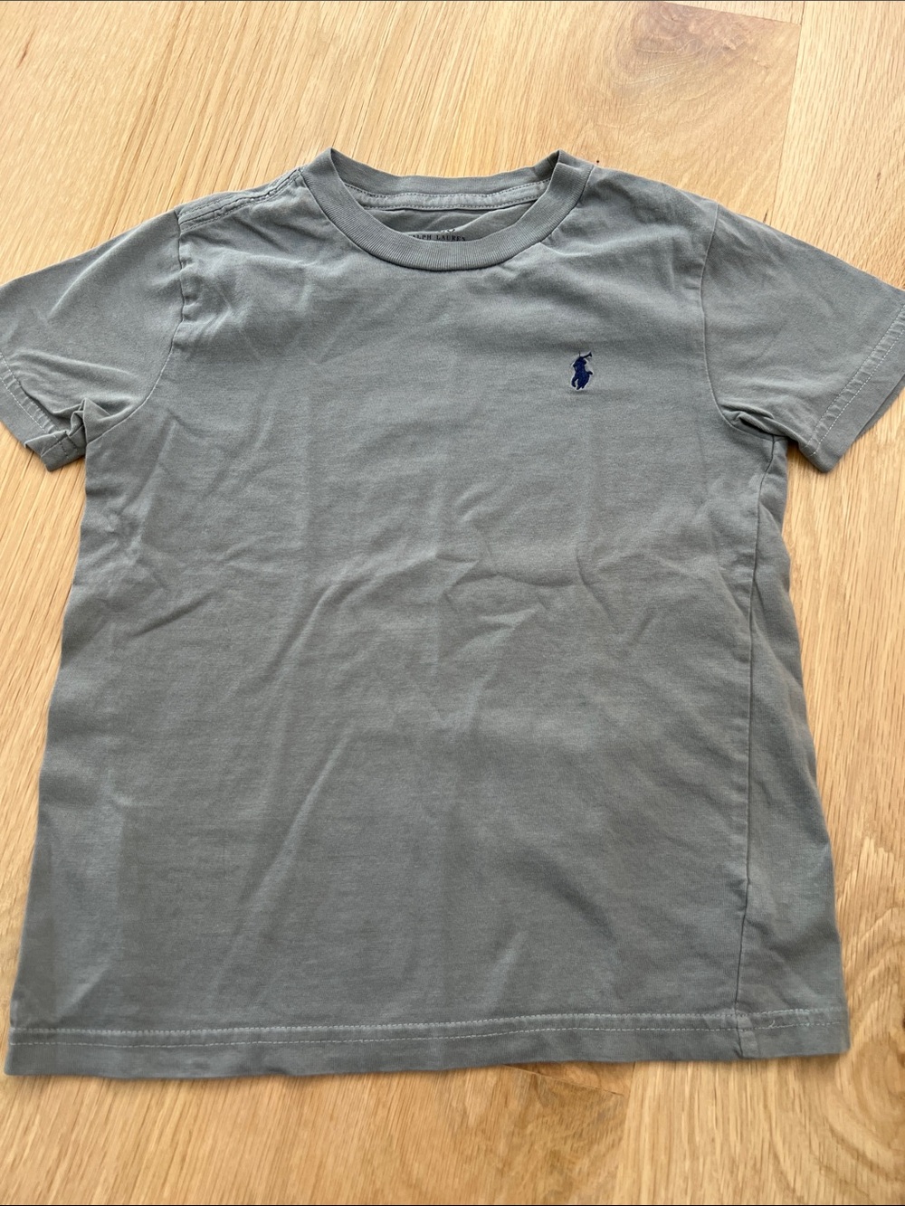 Polo by Ralph Lauren Kids Short-Sleeve Tee in Slate Gray with Navy Logo